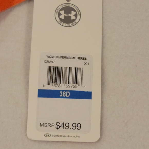 Under Armour ladies 38D compression racerback bra with front zip - Picture 3 of 10